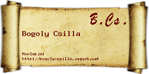 Bogoly Csilla névjegykártya