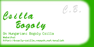 csilla bogoly business card